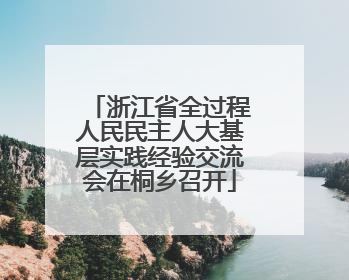 浙江省全过程人民民主人大基层实践经验交流会在桐乡召开