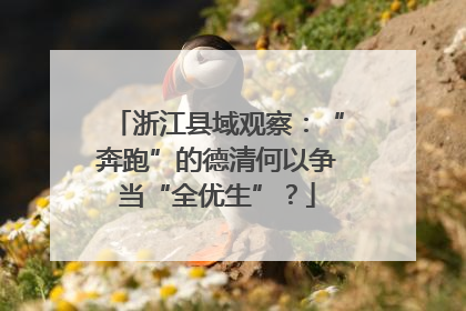 浙江县域观察：“奔跑”的德清何以争当“全优生”？
