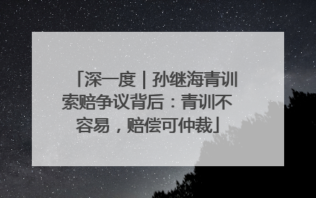 深一度｜孙继海青训索赔争议背后：青训不容易，赔偿可仲裁