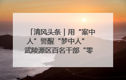 清风头条｜用“案中人”警醒“梦中人” 武陵源区百名干部“零距离”接受警示教育