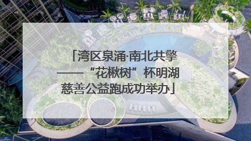 湾区泉涌·南北共擎——“花楸树”杯明湖慈善公益跑成功举办