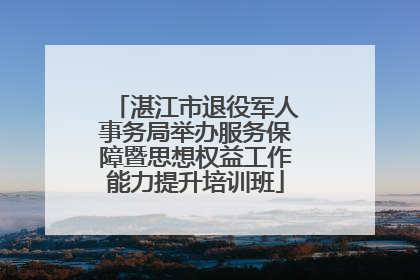 湛江市退役军人事务局举办服务保障暨思想权益工作能力提升培训班