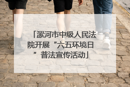 漯河市中级人民法院开展“六五环境日”普法宣传活动