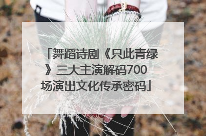 舞蹈诗剧《只此青绿》三大主演解码700场演出文化传承密码