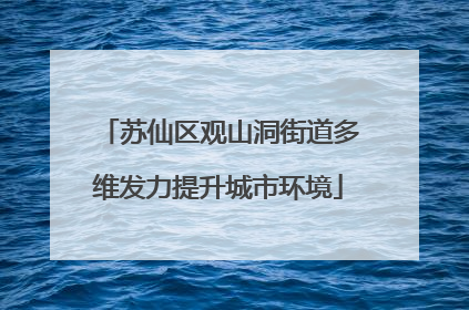 苏仙区观山洞街道多维发力提升城市环境