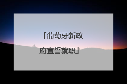 葡萄牙新政府宣誓就职