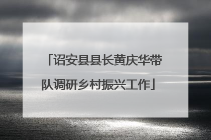 诏安县县长黄庆华带队调研乡村振兴工作