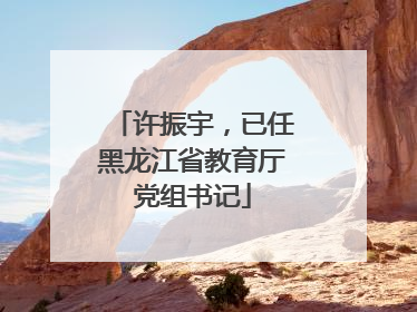 许振宇，已任黑龙江省教育厅党组书记