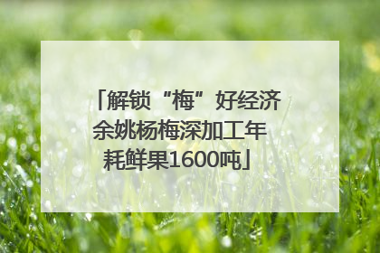 解锁“梅”好经济 余姚杨梅深加工年耗鲜果1600吨