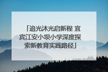追光沐光启新程 宜宾江安小坝小学深度探索新教育实践路径