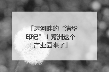 运河畔的“清华印记”！秀洲这个产业园来了