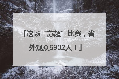 这场“苏超”比赛，省外观众6902人！