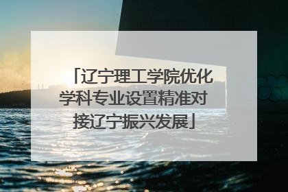 辽宁理工学院优化学科专业设置精准对接辽宁振兴发展