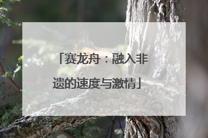 赛龙舟：融入非遗的速度与激情