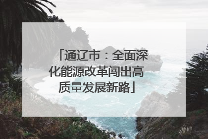 通辽市：全面深化能源改革闯出高质量发展新路