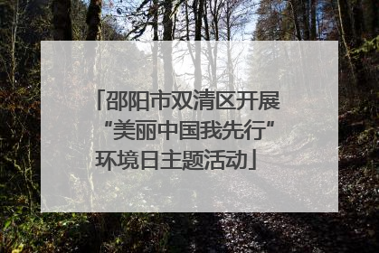 邵阳市双清区开展“美丽中国我先行”环境日主题活动