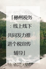 郴州税务：线上线下共同发力推进个税宣传辅导