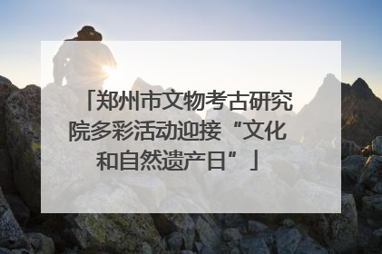 郑州市文物考古研究院多彩活动迎接“文化和自然遗产日”