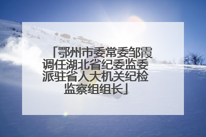 鄂州市委常委邹霞调任湖北省纪委监委派驻省人大机关纪检监察组组长