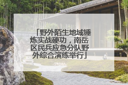 野外陌生地域锤炼实战硬功，南岳区民兵应急分队野外综合演练举行