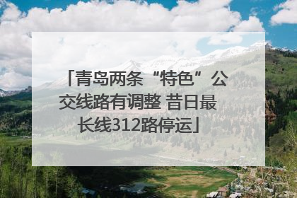 青岛两条“特色”公交线路有调整 昔日最长线312路停运