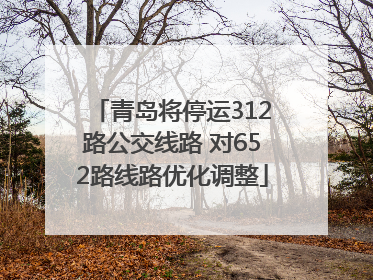 青岛将停运312路公交线路 对652路线路优化调整