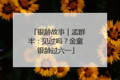 银龄故事｜孟群丰：见过吗？金童银龄过六一