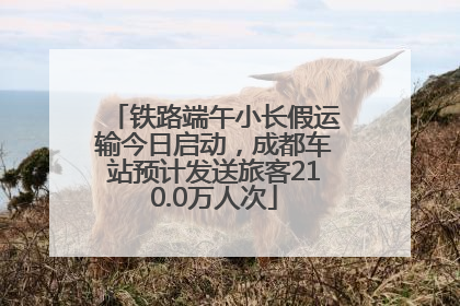 铁路端午小长假运输今日启动，成都车站预计发送旅客210.0万人次