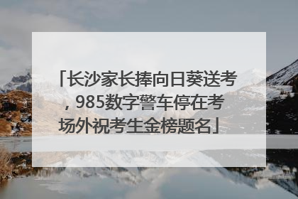 长沙家长捧向日葵送考，985数字警车停在考场外祝考生金榜题名