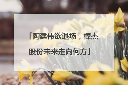 陶建伟欲退场，棒杰股份未来走向何方