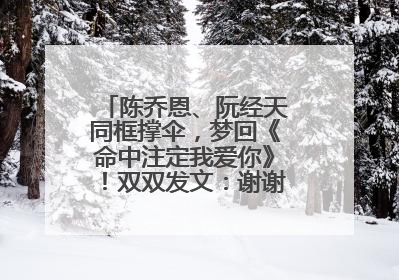 陈乔恩、阮经天同框撑伞，梦回《命中注定我爱你》！双双发文：谢谢我们都没变