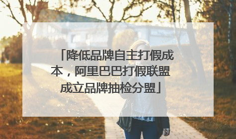 降低品牌自主打假成本，阿里巴巴打假联盟成立品牌抽检分盟