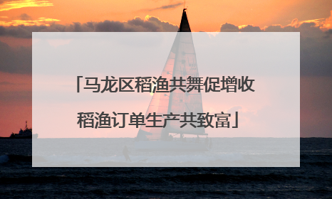 马龙区稻渔共舞促增收 稻渔订单生产共致富