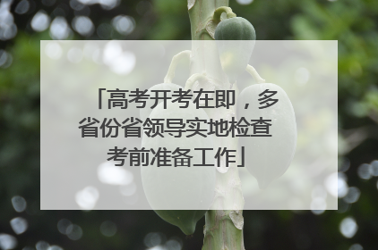 高考开考在即，多省份省领导实地检查考前准备工作