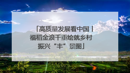 高质量发展看中国丨福稻金浪千重绘就乡村振兴“丰”景图