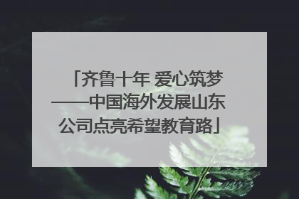 齐鲁十年 爱心筑梦——中国海外发展山东公司点亮希望教育路