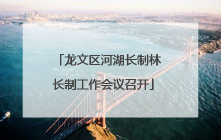 龙文区河湖长制林长制工作会议召开