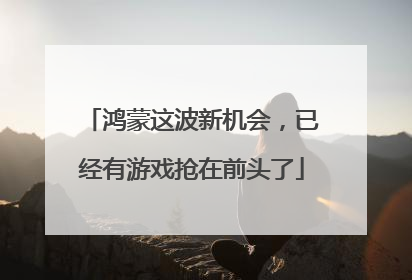 鸿蒙这波新机会，已经有游戏抢在前头了