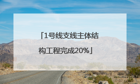 1号线支线主体结构工程完成20%