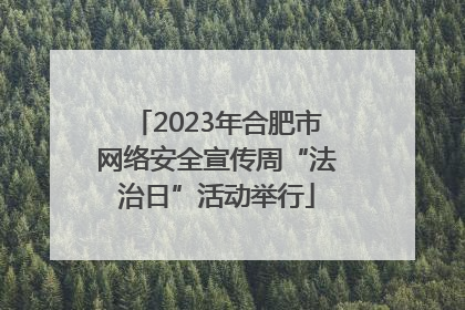 2023年合肥市网络安全宣传周“法治日”活动举行