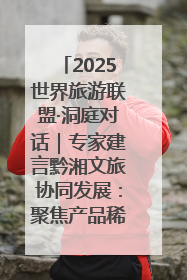 2025世界旅游联盟·洞庭对话｜专家建言黔湘文旅协同发展：聚焦产品稀缺性 深化区域经验共享
