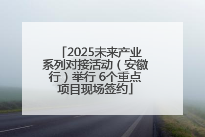 2025未来产业系列对接活动（安徽行）举行 6个重点项目现场签约