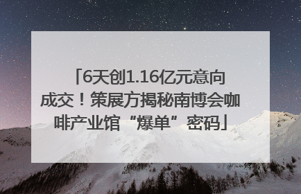6天创1.16亿元意向成交！策展方揭秘南博会咖啡产业馆“爆单”密码