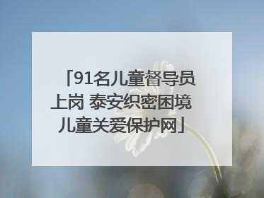 91名儿童督导员上岗 泰安织密困境儿童关爱保护网